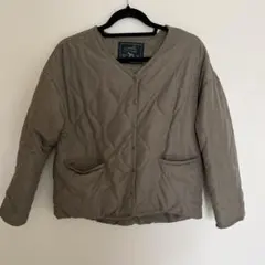 ベージュ キルティングジャケット