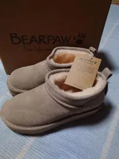 新品【25cm】BEARPAW ベアパウ ムートンブーツ 厚底 マッシュルーム