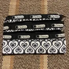 LeSportsac ハート柄 3ポケットポーチ　334