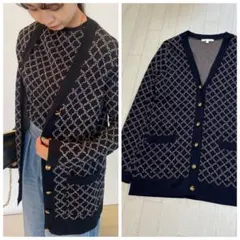 Drawing Numbers ⭐︎ ハンドカシミヤカーディガン　　　ブルー ハンドカシミヤシルクウールカーディガン | Drawing Numbers