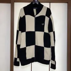 え*り様 最終価格！FredPerry Textured チェッカーボードカーデ