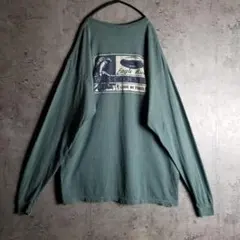 US古着 Eagle Riverスーベニア ロングスリーブTシャツ グリーン