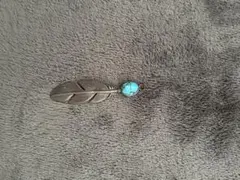 シルバー フェザー ペンダント ターコイズ