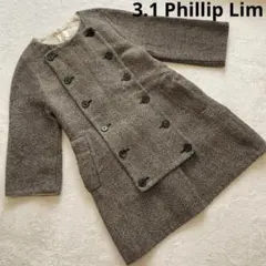 美品3.1 Phillip Lim フィリップリム ノーカラーコートダブルボタンのサムネイル