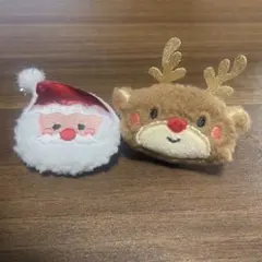 サンタクロース　トナカイ　ぬいぐるみ　ブローチ