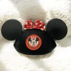 【美品】ディズニー ミニー イヤーハット 耳付き帽子
