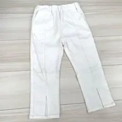 プティマイン 白クロップド丈パンツ　110