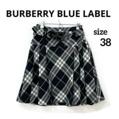 y2k❤️ BURBERRY BLUE LABEL 2連ベルト チェックスカート y2k❤️ BURBERRY BLUE LABEL 2連ベルト チェック スカート y2k