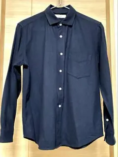 INHERITメンズネイビー 長袖ネルシャツ　Mサイズ