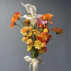 ウェディングブーケ オレンジ