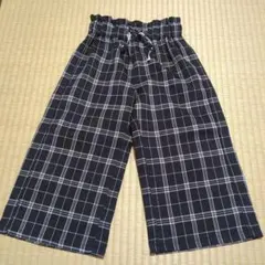 長ズボン　黒✕白チェック　120