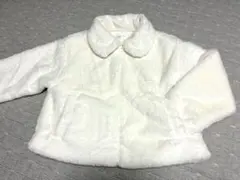 ハニーズ COLZA 襟付き ファーブルゾン　ホワイト Mサイズ