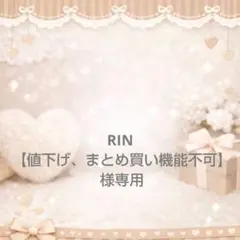 RIN 【値下げ、まとめ買い機能不可】様専用ページ