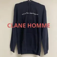 タグ付 CLANE HOMME ロゴパーカー ネイビー M パーカー