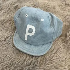 デニムキャップ アルファベット P 54センチ キッズのサムネイル