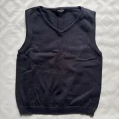 コムサイズム　130 Vネックベスト　ネイビー
