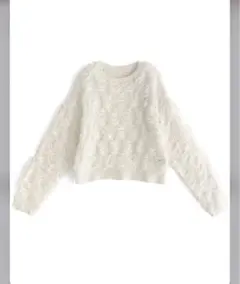 テープヤーンフリンジニットトップス[fo1949]