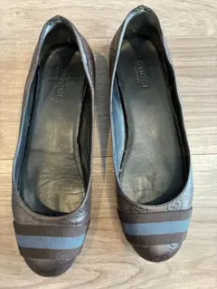 あじさいさん専用　Gucci ブラウン フラットシューズ