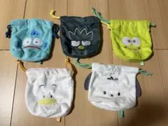 はぴだんぶい ふわふわフェイス巾着 セット