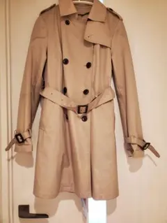 ライナー付きトレンチコート　撥水加工ベージュ ダブルブレスト