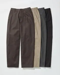 美品★ユニクロユー★ ワイドフィットチノ★ブラック★88★ワイドパンツ