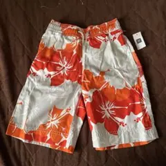 GAPオレンジハイビスカス柄サーフパンツ 130サイズ