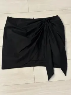 ZARAミニスカート　リボンディテール【タグ付き未使用品】　ブラックXL