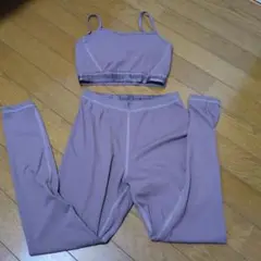 薄紫色 ヨガウェア セット
