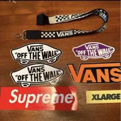 VANSステッカー 大　白　紫　シュプリーム　ステッカー