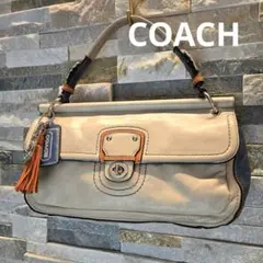 COACH コーチ レザー ワンショルダーバッグ アイボリー ベルトバッグ 