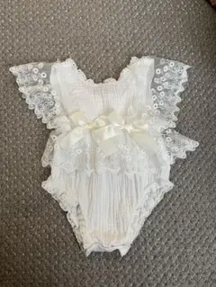 ホワイトフリルベビードレス