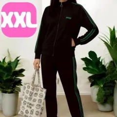 ラスト1点 セットアップ ジャージ ブラック 韓国 ストリート スウェット