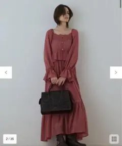 レースコンビカットジャガードワンピース