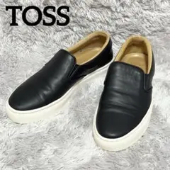 美品★TOSS Lance ランス ビブラムソール レザースリッポンスニーカー