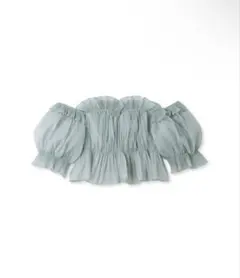 snidel ボリュームギャザーフリルオフショルブラウス