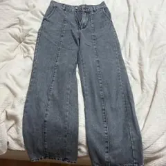 INGNI レースアップデニム ストレートデニム ブラック