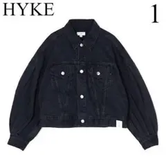 【美品】24ss HYKE バルーンスリーブ デニムジャケット ブラック BALLOON SLEEVE DENIM JACKET/TYPE2-バルーンスリーブデニム