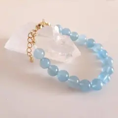 アクアマリン 8mm 数珠 パワー 天然石ストーン ブレスレット