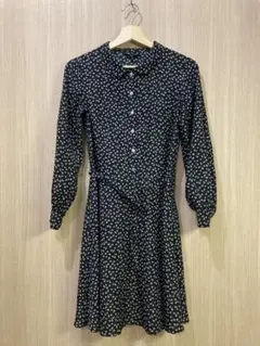 agnès b. 花柄長袖ワンピース 36