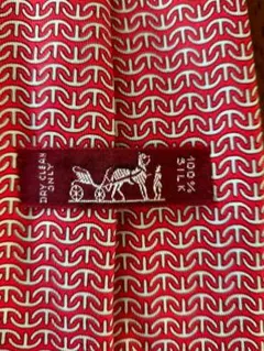 エルメス ネクタイ 赤と青