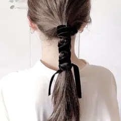 ベルベットリボン ベロアリボン ヘアメ お呼ばれ