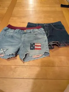 デニムショートパンツ 150cm 2点セット
