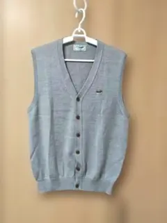 Crocodile グレー ニットベスト　サイズＬ