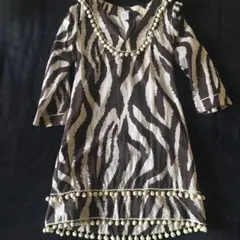 kate spade ゼブラ柄　チュニック　ワンピース XS
