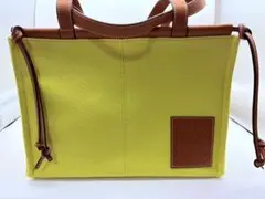 Loewe イエロー キャンバス クッション　トートバッグ　新品