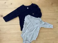GAPロンパース2点セット ネイビー・グレー