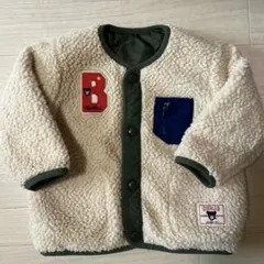 【mさん専用】ミキハウス＊リバーシブル＊カーキボアブルゾン