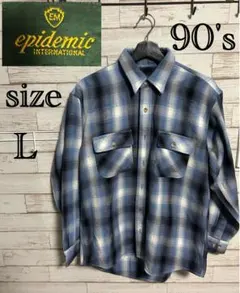 90's epidemic ヴィンテージLサイズ オンブレチェック