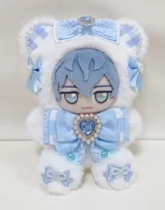 おすわり ぬい服 ちびぐるみ ねこ 水色 着ぐるみ ぬい服 おすわりぬい服 ちびぐるみ ねこ10cm 12cm 水色 白色