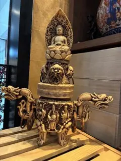 【ぼうや】75cm一本牙象牙風置物 ぼうや】75cm一本牙象牙風置物 ぼうや】75cm一本牙象牙